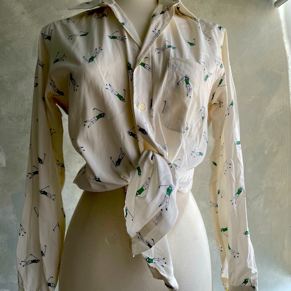 Burberry Men’s Golf theme Button-down Shirt